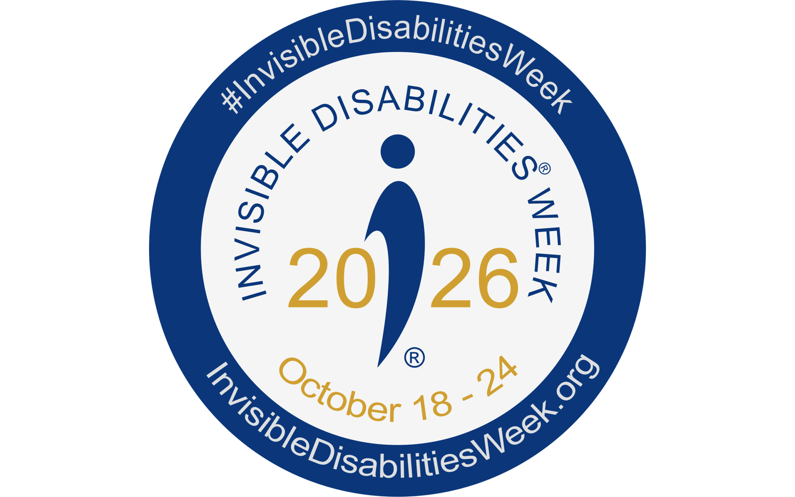 Invisible Disabilities Week 2026 badge, October 18 through 24