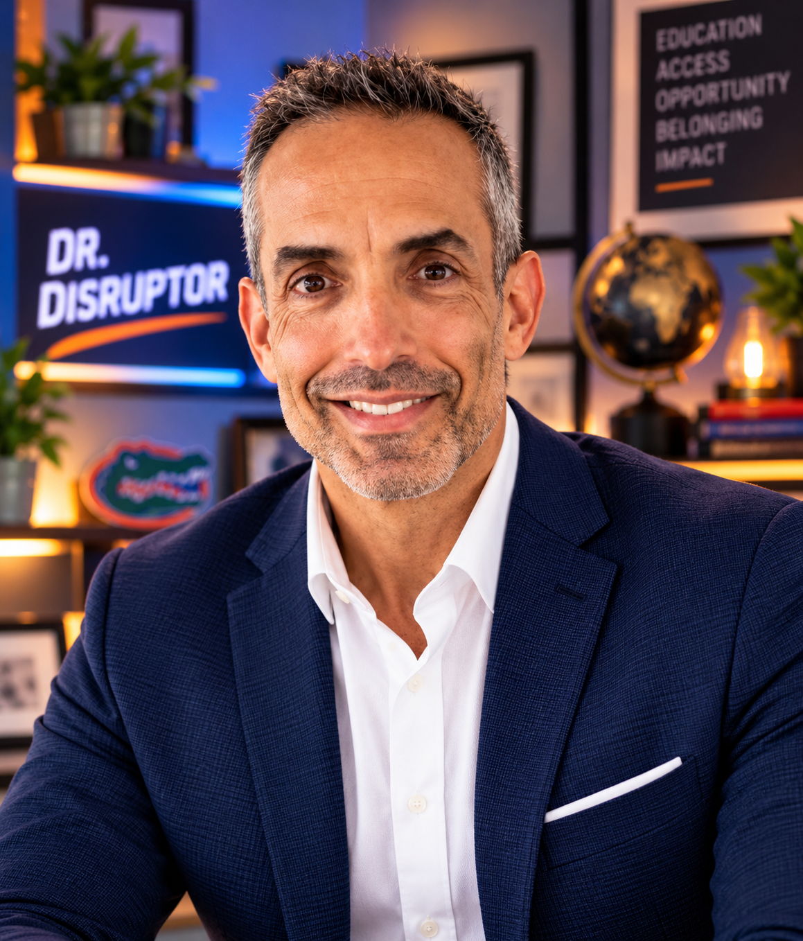 Dr. Eric Fishon in his Dr. Disruptor studio